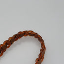 PRADA Shoulder Bag Leather Brown Auth kk437-8