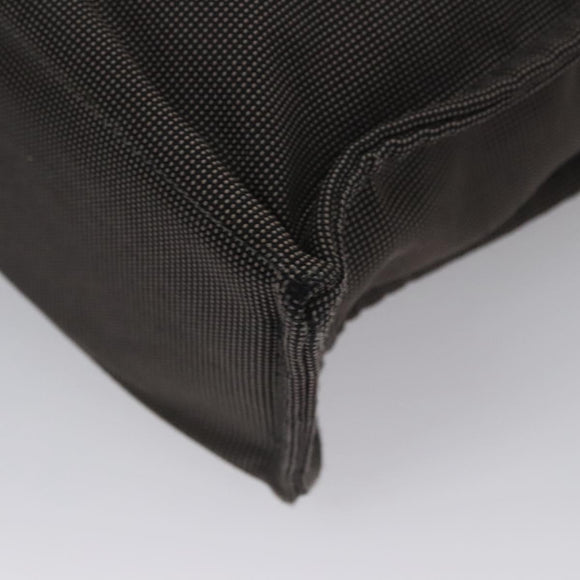 HERMES Her Line MM Tote Bag Canvas Gray Silver Auth kk445