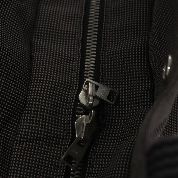 HERMES Her Line MM Tote Bag Canvas Gray Silver Auth kk445