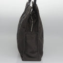 HERMES Her Line MM Tote Bag Canvas Gray Silver Auth kk445-3