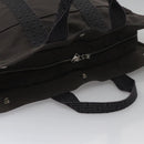 HERMES Her Line MM Tote Bag Canvas Gray Silver Auth kk445-6