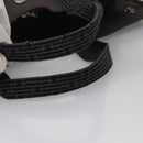 HERMES Her Line MM Tote Bag Canvas Gray Silver Auth kk445-7