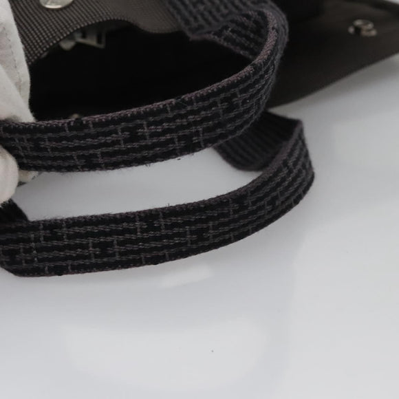 HERMES Her Line MM Tote Bag Canvas Gray Silver Auth kk445