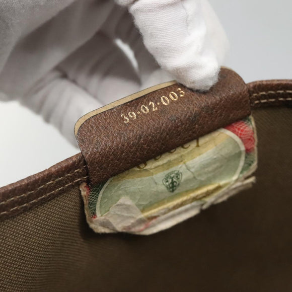 GUCCI GG Supreme Web Sherry Line Tote Bag PVC Leather Beige 39.02.003 Auth kk456