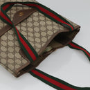 GUCCI GG Supreme Web Sherry Line Tote Bag PVC Leather Beige 39.02.003 Auth kk456-6
