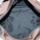 Burberrys Blue Label Hand Bag Nylon Beige Silver Auth kk459-11