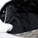 BURBERRY Nova Check Blue Label Shoulder Bag Nylon Beige Silver Auth kk460-18