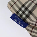 BURBERRY Nova Check Blue Label Tote Bag Nylon Beige Silver Auth kk461-10