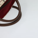 BURBERRY Nova Check Blue Label Tote Bag Nylon Beige Silver Auth kk461-7