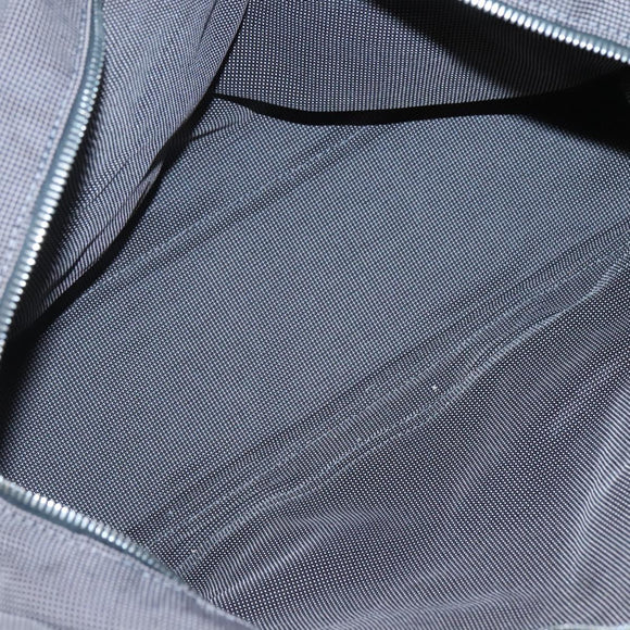 HERMES Her Line MM Hand Bag Canvas Gray Auth kk463