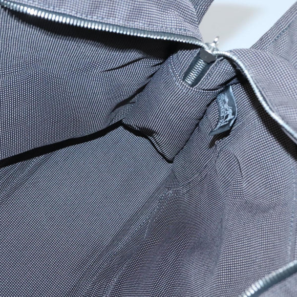 HERMES Her Line MM Hand Bag Canvas Gray Auth kk463