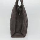 HERMES Her Line MM Hand Bag Canvas Gray Auth kk463-3