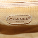 CHANEL Backpack Calf Skin Beige Gold CC Auth kk466V-26