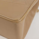 CHANEL Matelasse Chain Shoulder Bag Lamb Skin Beige Gold CC Auth kk467A-17