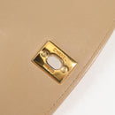 CHANEL Matelasse Chain Shoulder Bag Lamb Skin Beige Gold CC Auth kk467A-22
