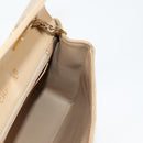 CHANEL Matelasse Chain Shoulder Bag Lamb Skin Beige Gold CC Auth kk467A-24