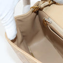 CHANEL Matelasse Chain Shoulder Bag Lamb Skin Beige Gold CC Auth kk467A-25