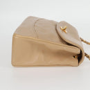 CHANEL Matelasse Chain Shoulder Bag Lamb Skin Beige Gold CC Auth kk467A-4