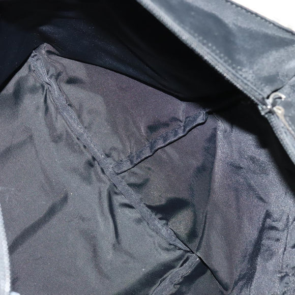 BURBERRY Nova Check Blue Label Tote Bag Nylon Beige Silver Auth kk468