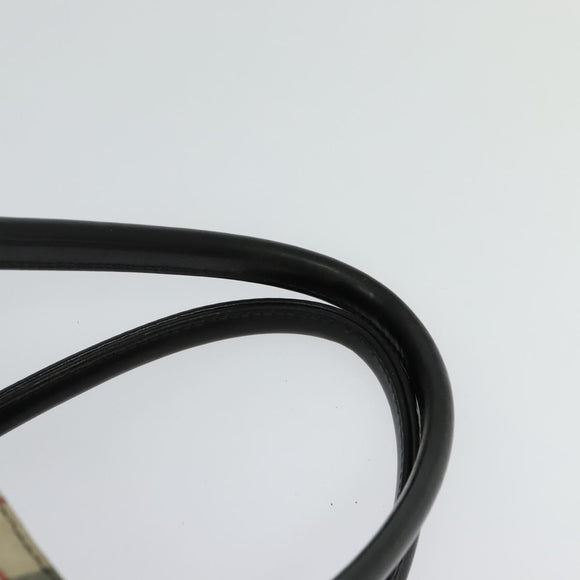 BURBERRY Nova Check Blue Label Tote Bag Nylon Beige Silver Auth kk468