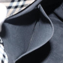 BURBERRY Nova Check Blue Label Hand Bag Nylon Beige Silver Auth kk474-20