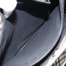 BURBERRY Nova Check Blue Label Hand Bag Nylon Beige Silver Auth kk474-21