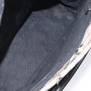 BURBERRY Nova Check Blue Label Hand Bag Nylon Beige Silver Auth kk474-22