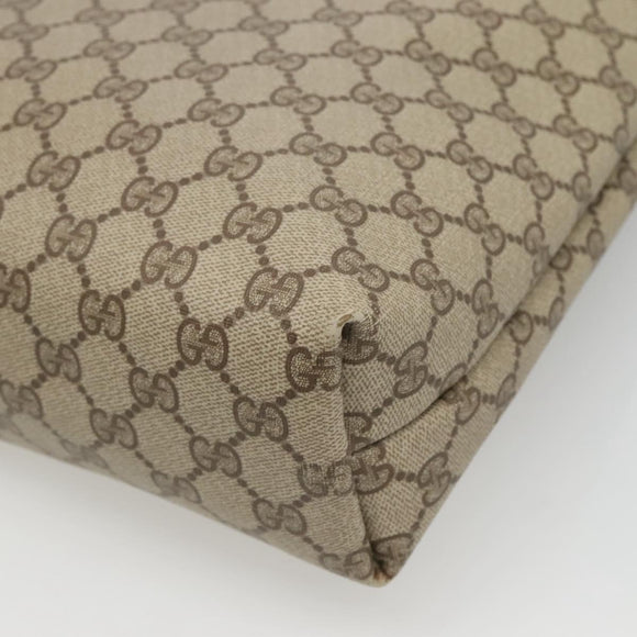 GUCCI GG Supreme Web Sherry Line Tote Bag PVC Leather Beige 89 02 003 Auth kk476