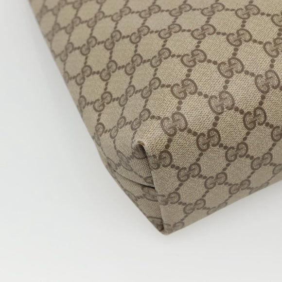 GUCCI GG Supreme Web Sherry Line Tote Bag PVC Leather Beige 89 02 003 Auth kk476