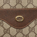 GUCCI GG Supreme Web Sherry Line Tote Bag PVC Leather Beige 89 02 003 Auth kk476-17