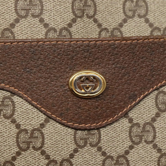 GUCCI GG Supreme Web Sherry Line Tote Bag PVC Leather Beige 89 02 003 Auth kk476