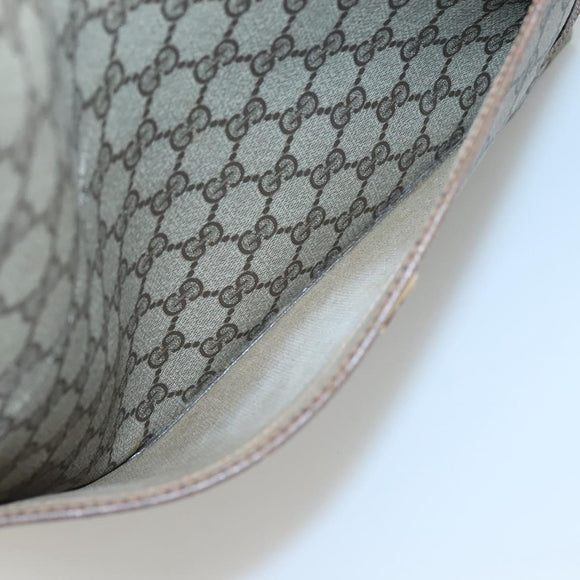 GUCCI GG Supreme Web Sherry Line Tote Bag PVC Leather Beige 89 02 003 Auth kk476