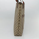GUCCI GG Supreme Web Sherry Line Tote Bag PVC Leather Beige 89 02 003 Auth kk476-3