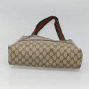 GUCCI GG Supreme Web Sherry Line Tote Bag PVC Leather Beige 89 02 003 Auth kk476-5