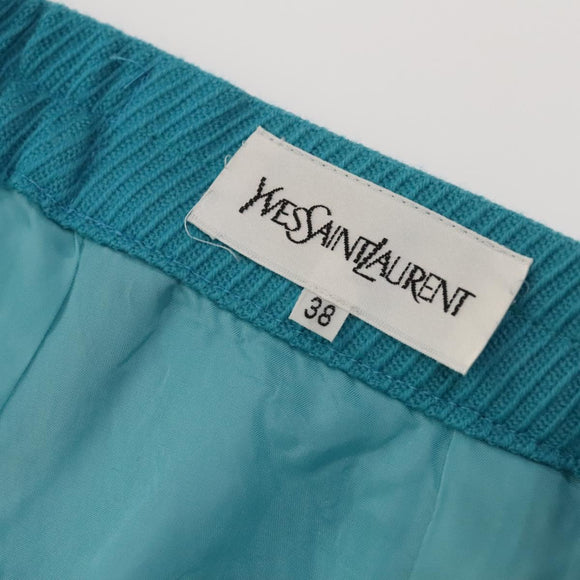 SAINT LAURENT Jacket Skirt Setup Cotton Blue Auth kk477