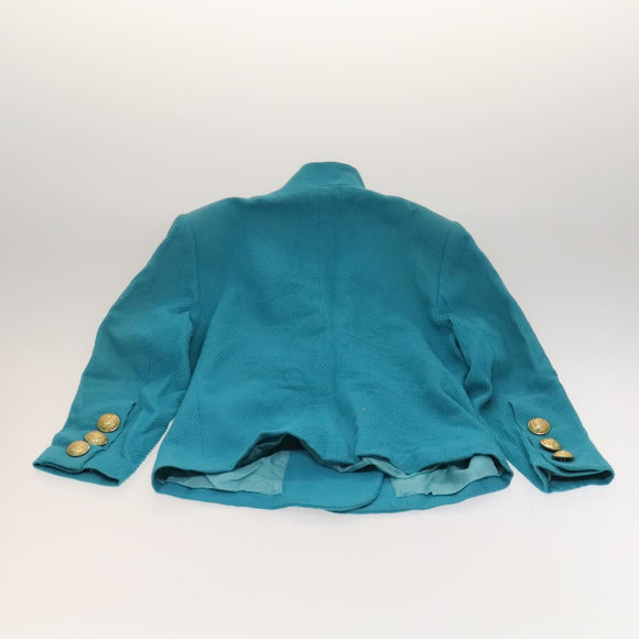 SAINT LAURENT Jacket Skirt Setup Cotton Blue Auth kk477