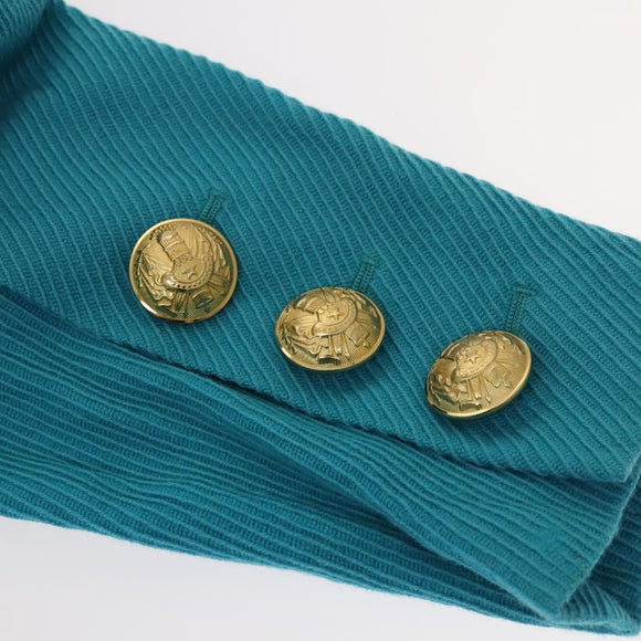 SAINT LAURENT Jacket Skirt Setup Cotton Blue Auth kk477