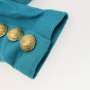 SAINT LAURENT Jacket Skirt Setup Cotton Blue Auth kk477-5