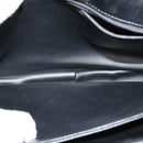 BALLY Quilted Chain Shoulder Bag Leather Black Gold Auth kk478-11