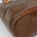 LOUIS VUITTON Monogram Vernis Houston Hand Bag Bronze M91122 LV Auth kk480-15