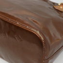 LOUIS VUITTON Monogram Vernis Houston Hand Bag Bronze M91122 LV Auth kk480-16