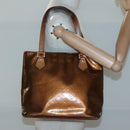 LOUIS VUITTON Monogram Vernis Houston Hand Bag Bronze M91122 LV Auth kk480-24