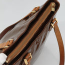 LOUIS VUITTON Monogram Vernis Houston Hand Bag Bronze M91122 LV Auth kk480-6