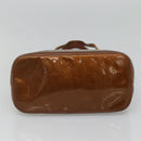 LOUIS VUITTON Monogram Vernis Houston Hand Bag Bronze M91122 LV Auth kk480-5