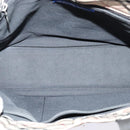 BURBERRY Nova Check Blue Label Hand Bag Nylon Beige Silver Auth kk482-11