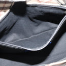 BURBERRY Nova Check Blue Label Hand Bag Nylon Beige Silver Auth kk482-12