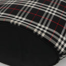 Burberrys Nova Check Hand Bag Nylon Black Silver Auth kk484-9