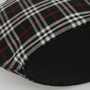Burberrys Nova Check Hand Bag Nylon Black Silver Auth kk484-14