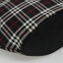 Burberrys Nova Check Hand Bag Nylon Black Silver Auth kk484-16