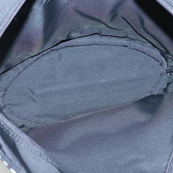 Burberrys Nova Check Hand Bag Nylon Black Silver Auth kk484